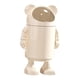 thumbnail image 3 of Cubo de basura para baño con forma de oso de dibujos animados, con tapa enrollable, multiusos tapa transparente beige, 3 of 9