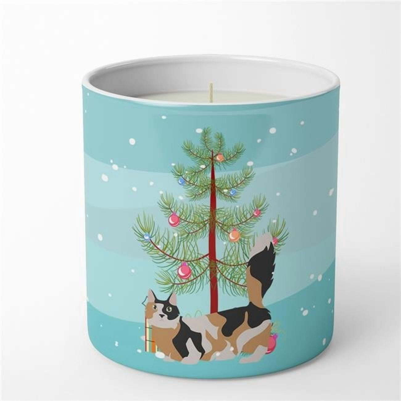 Munchkin #3 Cat Merry Christmas 10 oz Decorative Soy Candle 3.25 in x 3.75 in