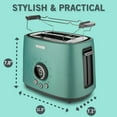 thumbnail image 2 of Sencor STS-6051GR 2-Slice Premium Metallic Toaster with Digital Button and Toaster Rack (Green), 2 of 4