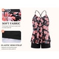 thumbnail image 4 of OCEAN BLUES Women's Plus Size Swimsuit Set V Neck Ruffle Tankini Top with High Waisted Boyshort Two Piece Bathing Suit Size 4XL, 4 of 8