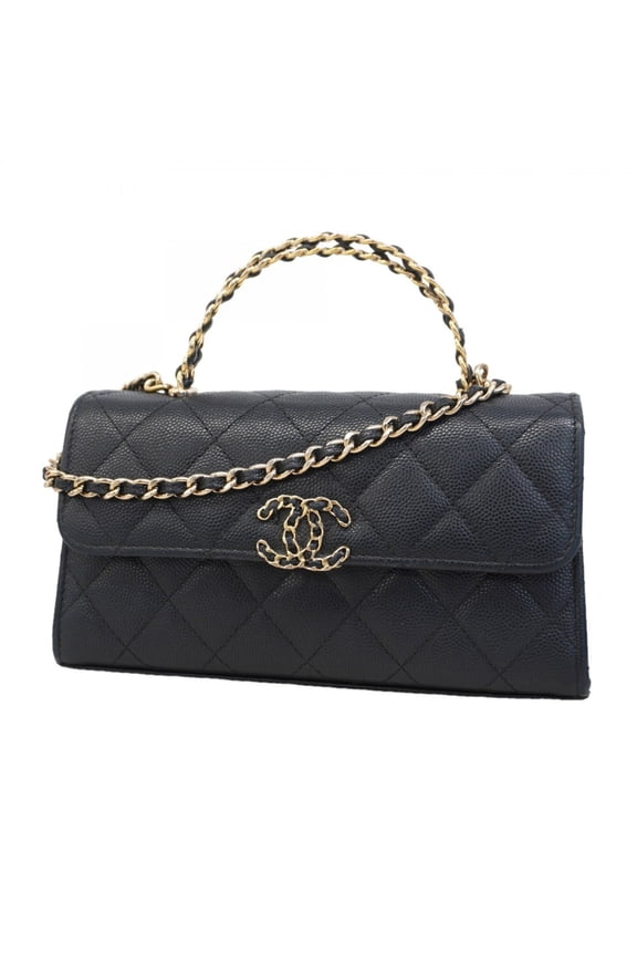 Pre-Owned Chanel Matelasse Handbag with Chain Shoulder Strap, Caviar Leather, Black... (Good)