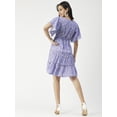 thumbnail image 2 of Moomaya Printed Wrap Style Dress, Knee-Length Summer Tiered Dress For Women, 2 of 8