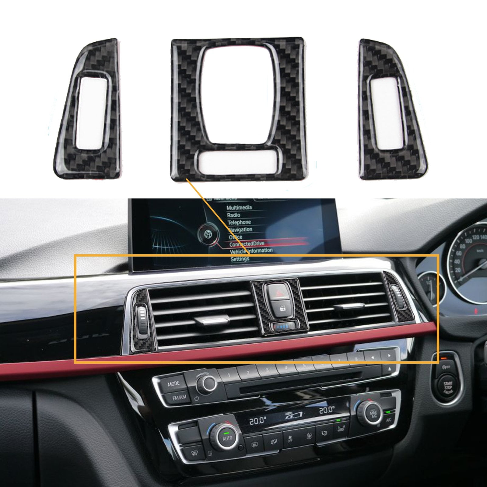 Car Interior Accessory For 3 4 Series F30 F31 F32 F36 2014-2018 ABS Seat Belt Cover Trim Matt Silver