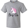 thumbnail image 3 of Inktastic Big Sis Unicorn Girls Sister Announcement Youth T-Shirt, 3 of 5