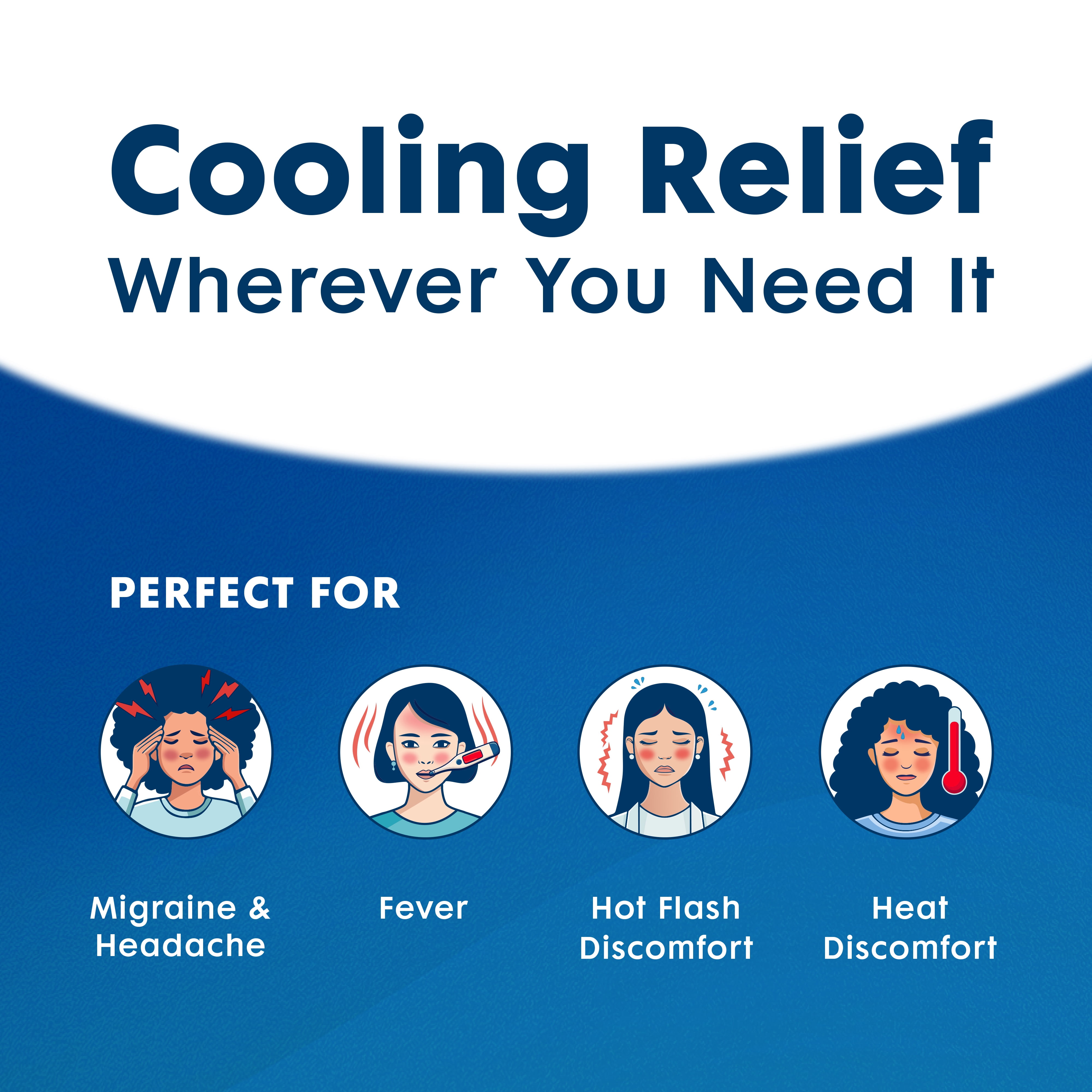 (3 pack) BeKoool Instant Cooling Relief for Migraine & Headache Discomfort, Up to 8 hours of Cooling Relief, Soft Gel Patches, 6 Count