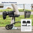 thumbnail image 3 of Andador de rodillas Drive Medical 796 con altura ajustable y dirección, scooter de rodillas, andador de piernas, alternativa a muletas, doble almohadilla con canasta y freno de mano, capacidad de peso, 3 of 5