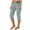 S2013_Blue, variant on Summer Cotton And Hemp Cropped Wide Leg Loose Fit High Waisted Capri Cargo Pants for Women White Leisure Weekend Multi Pocket Trousers Outdoor Casual Sports Overalls Thin Shorts 3XL