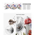 thumbnail image 5 of Tie Up Valance Curtain for Kitchen,Country Red Blue Gray Flowers Rod Pocket Short Curtains Adjustable Tie-Up Shade Valances,Watercolor Farm Floral Window Treatment for Bathroom Living Room Bedroom, 5 of 8