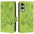 thumbnail image 2 of Designed For Samsung Galaxy S25 Edge Flip Phone Case,Embossed Butterfly&Rose Designing,PU Leather Flip Folding Kickstand,Card Slots,With Shoulder Strap&Wrist Strap,Shockproof Wallet Case,Green, 2 of 9