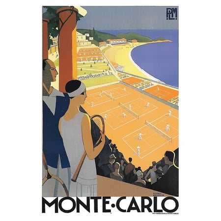 Moncao - Monte Carlo - Vintage Travel Poster (8x12Inches(US/CANonly))