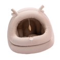 thumbnail image 1 of Almencla Lit d'Hiver Chaud pour Chat Design Élan Dessin Animé avec Boule Nid Semi-Fermé pour Chat, 1 of 8