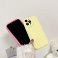 thumbnail image 6 of for iPhone 14 Pro Max Case,Liquid Silicone Phone Case,Candy Color Wavy Edge Women Girly Protective Cover,Shockproof Camera Protection Case for iPhone 14 Pro Max 6.7''(Yellow), 6 of 7