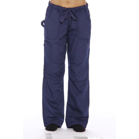 Just Love Women's Jogger Scrub Pants Slim Fit, Durable Medical Uniform for Nurses (Navy Utility Pant, Small)