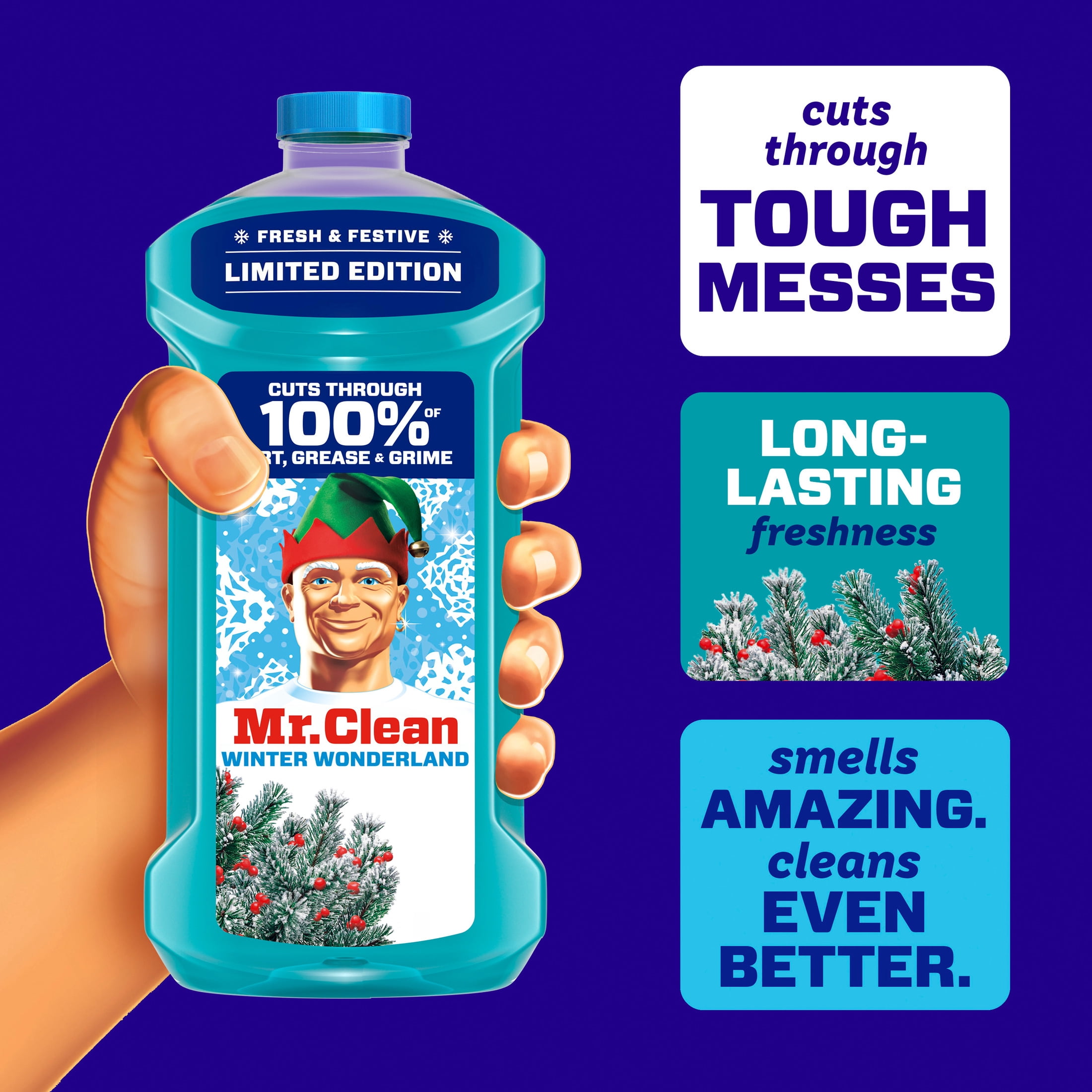 Mr. Clean All Purpose Cleaner, Floor Cleaner, Mop Soap, Cleaning Liquid, Winter Wonderland, 41 fl oz