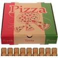 thumbnail image 2 of 10pcs Multi Functional Pizza Boxes, Food Grade Paper Containers with Grease Resistant and Leak Proof Design for Freshness and Structural Integrity, 2 of 5