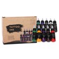 thumbnail image 1 of Kit de 10 piezas de tinta para tatuajes Kit completo de pigmentos de colores Tinta para tatuajes profesional de larga duración 30 ml, 1 of 10