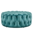 thumbnail image 6 of Modway Amour Modern Button Tufted Round Velvet Ottoman in Sea Blue, 6 of 7