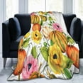 thumbnail image 6 of Fall Pumpkins Throw Blanket Cozy Soft Autumn Thanksgiving Blanket for Couch Sofa Chair Bed Fuzzy Thermal Fleece Travel Blankets 60 X 50 in Home Holiday Decoratives, 6 of 6