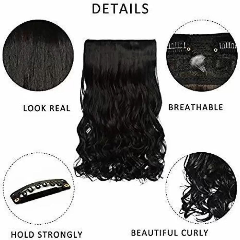 Clip On Hair Extension For Women, Instantly Increase Length And Volume (NATURAL BROWN, 14'' Inches)