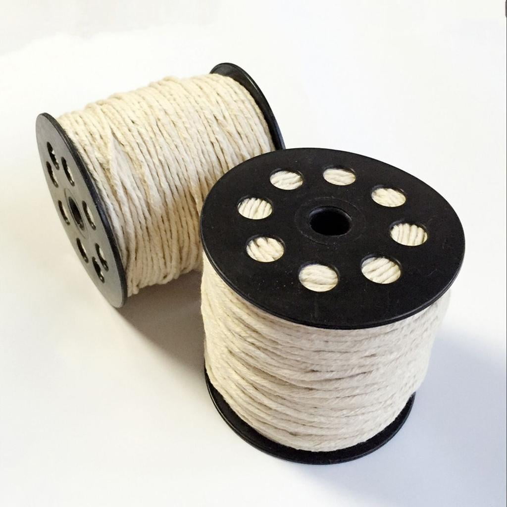 2mm Pure 100% Natural Cotton Rope 3 Strand Braided Twisted Cord Twine Sash