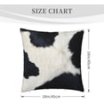 thumbnail image 6 of Black and White Western Cow Print Pillow Covers 18x18 Set of 2, Faux Fur Cowhide Throw Pillow Covers Outdoor Decorative Pillow Case for Couch Bed Sofa Cushion Home Decor, 6 of 6