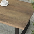 thumbnail image 6 of Coffee Table, Industrial Simple Wooden Living Room Table, Modern Minimalist Farmhouse Rectangle Center Table, Wood and Metal Vintage Tea Coffee Table for Home Bedroom, Rustic Brown, 39 Inch, 6 of 9