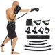 thumbnail image 1 of Juego de correas de estiramiento bandas de resistencia, 4 bandas de resistencia, cinturón , brazalete de tobillo / muñeca, manijas de a 25 Macarena Banda de resistencia de boxeo, 1 of 8
