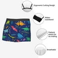 thumbnail image 5 of Wukai Dinosaurs Adventure With Palms And Tropical Leaves Print Men’s Underwear Breathable Boxer Briefs,&nbsp;Moisture Wicking & Breathable-X-Large, 5 of 7