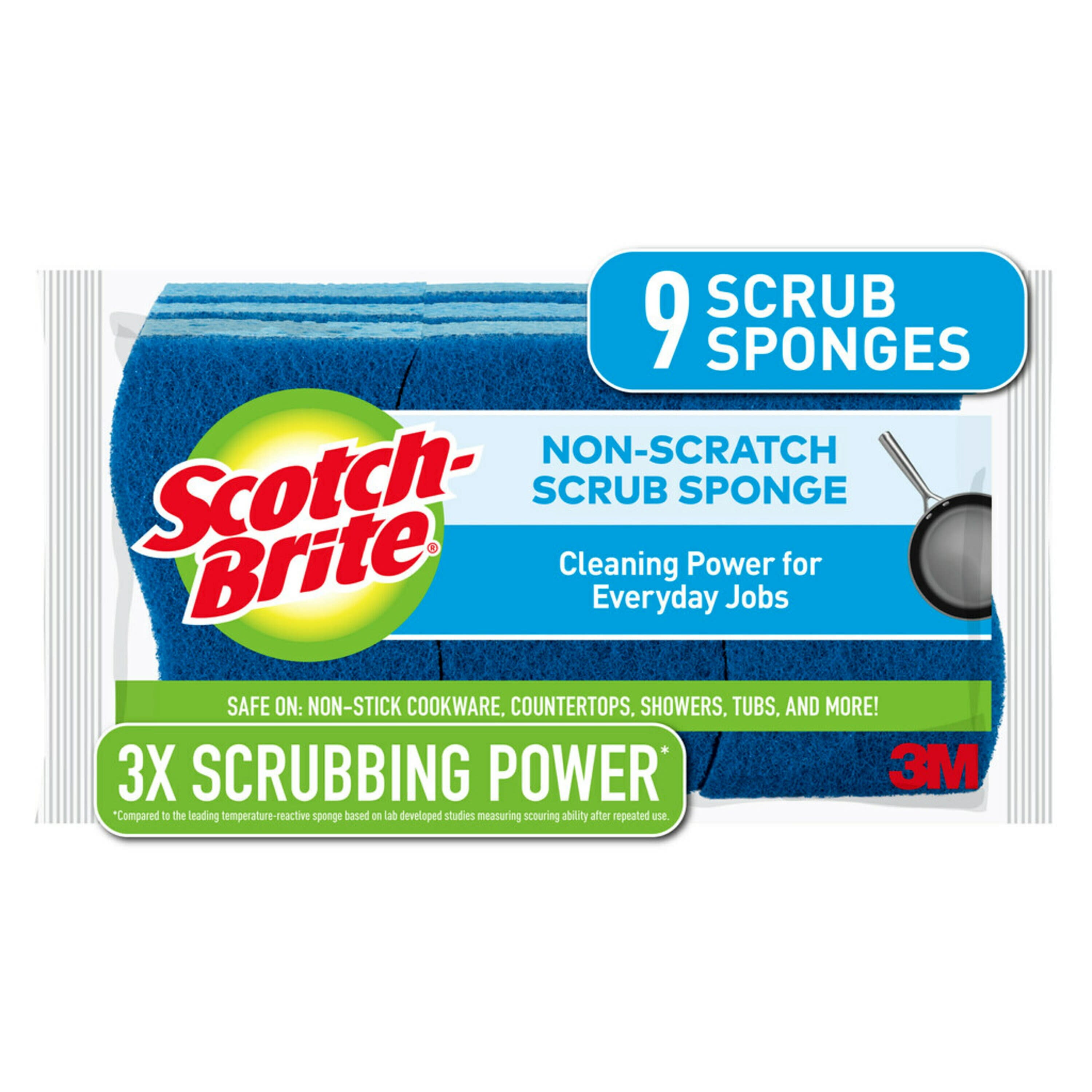 Scotch-Brite Non-Scratch Scrub Sponges, 9 Scrubbing Sponges