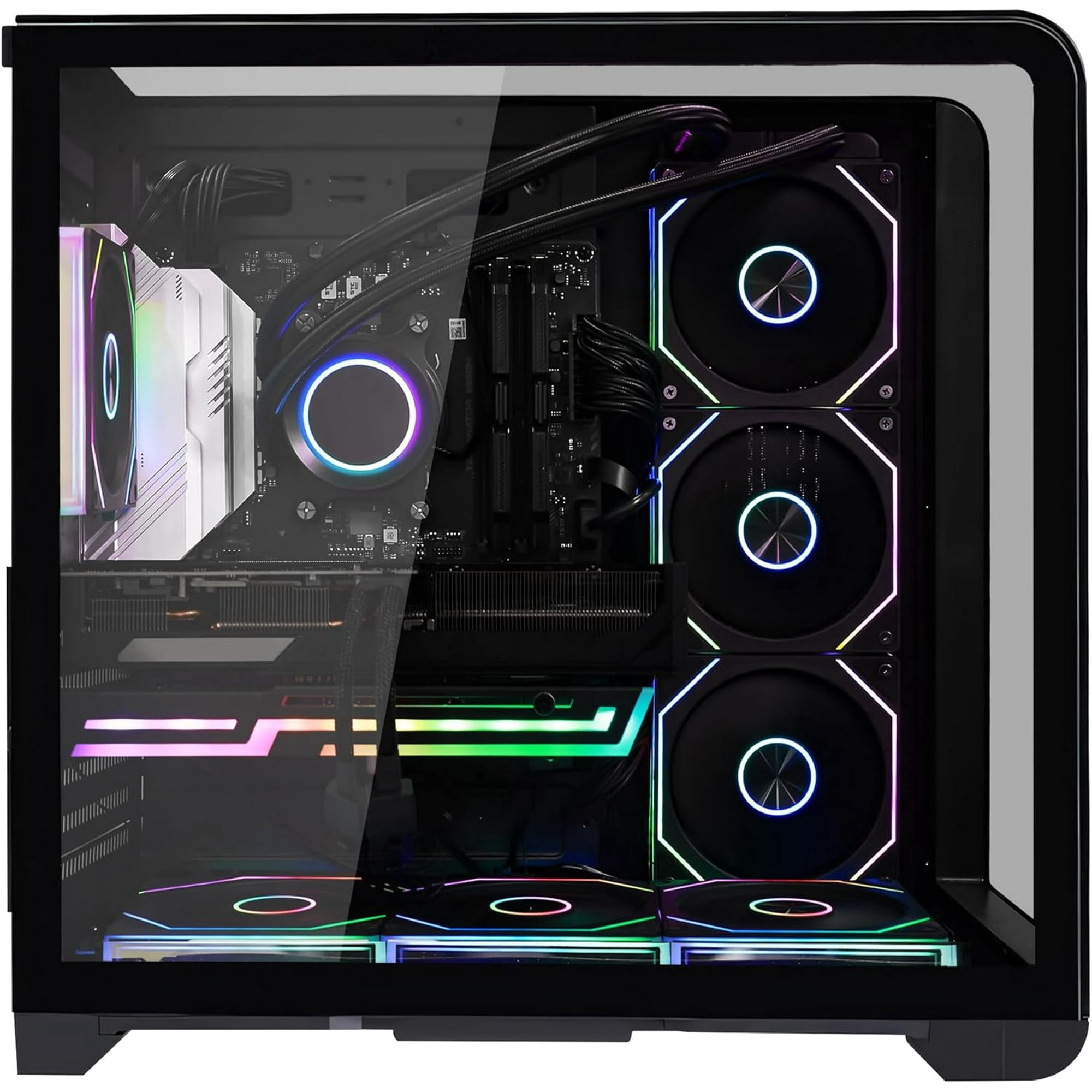 Hoengager Gaming PC- AMD Ryzen 5 9600X 6 Core 3.9 GHz RX 9070 16GB GDDR6 16GB DDR5 RAM 1TB PCIe and 2TB SATA SSD Windows 11 Desktop Computer