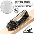 thumbnail image 5 of Knivor Fluffy Ballerina House Slippers for WomenTweed Bow Fleece Lined Non Slip Closed Back Flat Indoor Lounge Slippers, 5 of 9