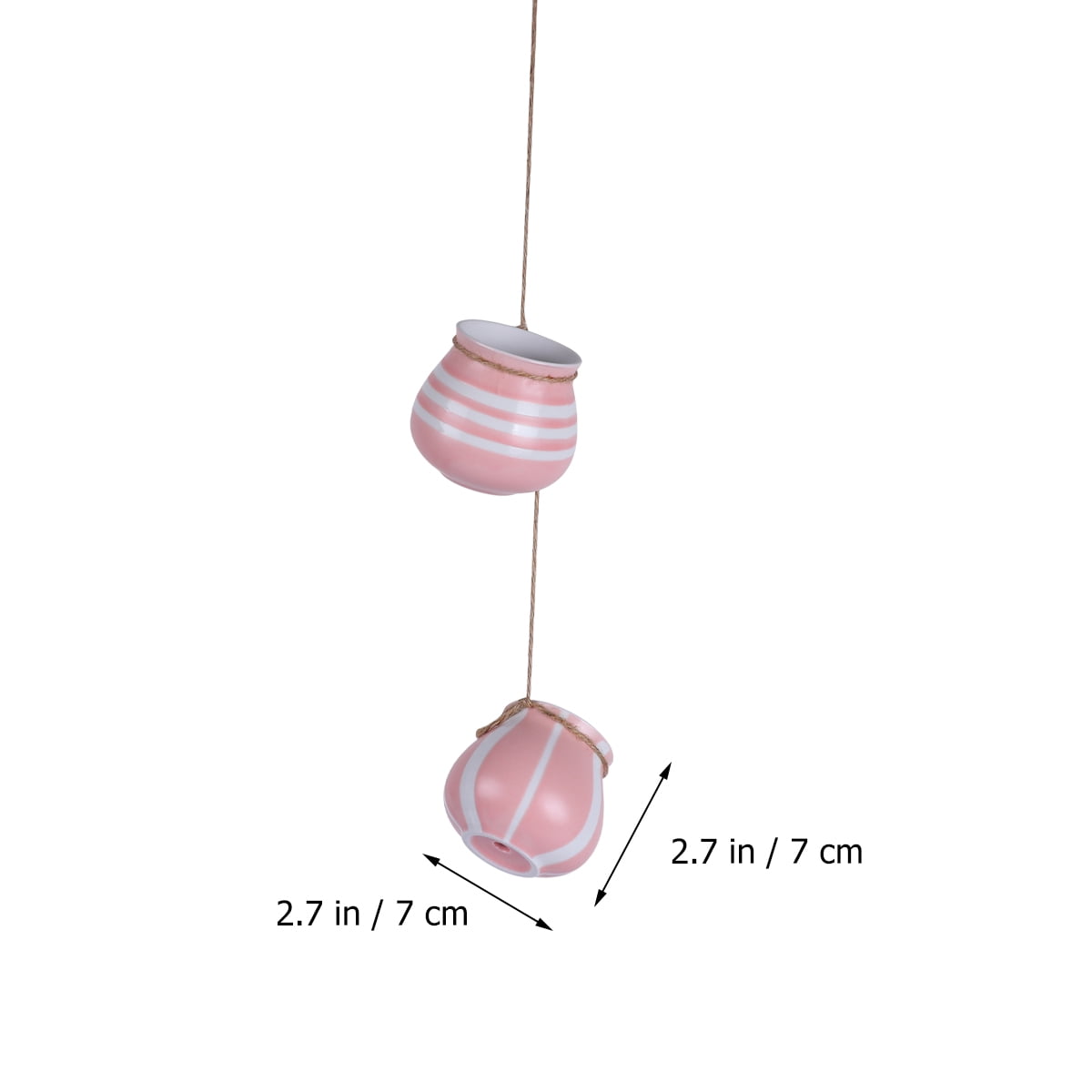 SHOWERORO Small Pots for Succulents Ceramic Hanging 4Pcs 2.76x2.76x2.56 Inch