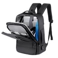 thumbnail image 3 of Mochila de viaje para ordenador portátil para hombres y mujeres, bolsas de trabajo para ordenador, mochila universitaria para enfermera, mochila con puerto USB, ordenador portátil. (Negro), 3 of 5