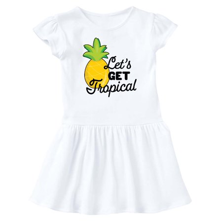 

Inktastic Lets Get Tropical with Pineapple Gift Baby Girl Dress