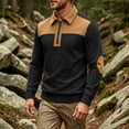 thumbnail image 2 of TOUMENY Men Zip Sweater Casual Long Sleeve Solid Slim Fit Pullover Fall Winter Fashion Trendy Turtleneck Tops Black L, 2 of 7