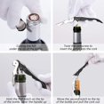 thumbnail image 4 of Sacacorchos de camarero cromado resistente con cortador de papel de aluminio, paquete de 4 llaves de vino profesionales para camareros y camareros, abridor de botellas para vino, 4 of 5