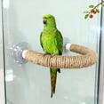 thumbnail image 6 of U-Shaped Natural Sisal Bird Perch with Strong Suction Cups Window Bird Stand Chewing Toy for Parrots Conures Parakeets Small Birds and Indoor Exercise Perch, 6 of 8