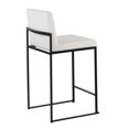thumbnail image 6 of Fuji High Back Counter Stools for Kitchen Counter, Counter Height Chairs, Bar Stools Set of 3 with Backs, Counter Stools Set of 3 Black, Bar Stools Set of 3 Counter Height (White Velvet), 6 of 6
