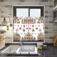 thumbnail image 4 of Yayeee Kitchen Curtains Tier Pair Light Filtering 27"x36" Rod Pocket Short Cafe Window Panel, Brown Nordic Christmas, 4 of 7