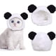 thumbnail image 4 of Lindo disfraz de gato, gorro cálido de oso para gato, gorro ajustable suave y pequeño para mascotas, gorro de oso para gato, cachorro, perro (blanco y negro), 4 of 4