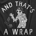 thumbnail image 2 of Mens and Thats A Wrap T Shirt Funny Spooky Rapping Mummy Halloween Party Tee for Guys Graphic Tees, 2 of 9