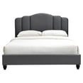 thumbnail image 4 of ACME Giada Channel-Tufted Fabric Eastern King Platform Bed in Charcoal, 4 of 7