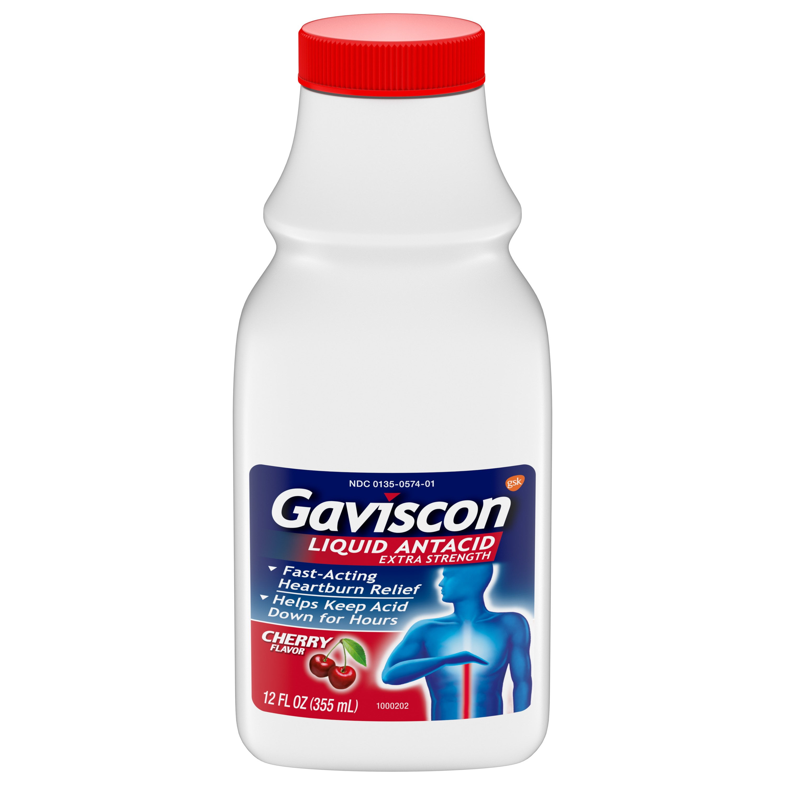 Gaviscon Extra Strength Cherry Liquid Antacid for FastActing Heartburn