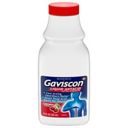 Gaviscon Extra Strength Cherry Liquid Antacid for Fast-Acting Heartburn Relief, 12 ounce