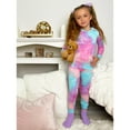 thumbnail image 2 of Saint Eve Girls 2-Piece Pajama Set Long Sleeve Star Bust Hacci, Purple, Size: 4, 2 of 5