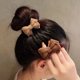 thumbnail image 3 of Lazos para el pelo con lazo para mujer, coleteros elásticos de alta calidad, Color sólido, 1 unidad, 3 of 5