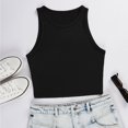 thumbnail image 1 of Regular Fit Chaleco Sin Mangas Crop Top Tank Básicopangjing, 1 of 3