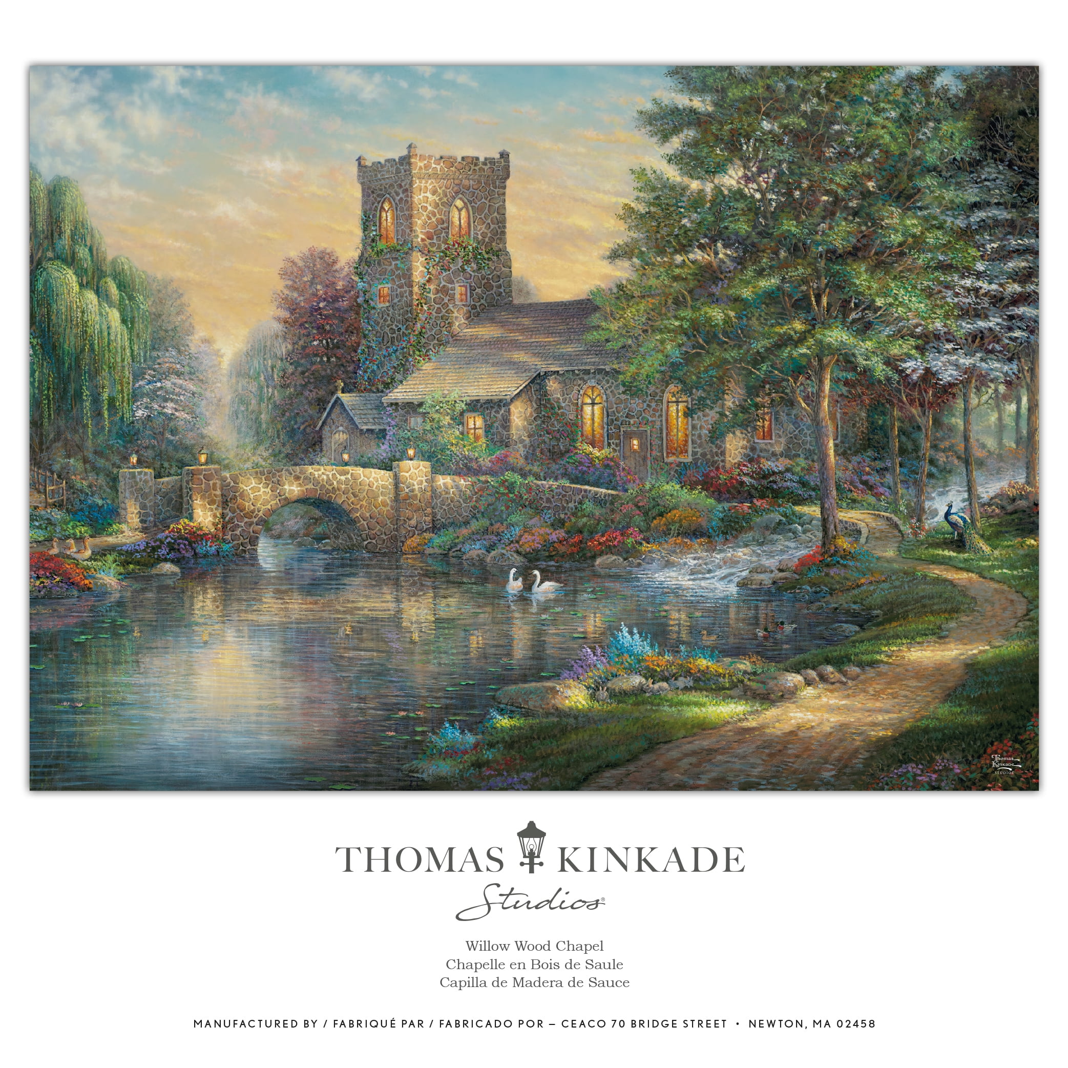 Ceaco 1000-Piece Thomas Kinkade Willow Wood Chapel Interlocking Jigsaw Puzzle
