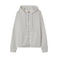 thumbnail image 6 of WNEGSTG Zip Up Hoodie Women, Women's Street Long Sleeve Hooded Zipper Solid Color Casual Sweatshirt, White M, 6 of 6