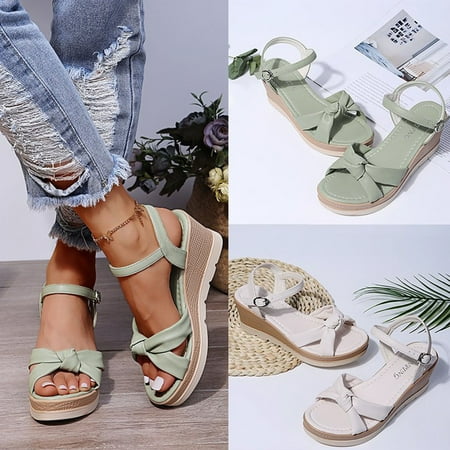 

Birdfly Women s Summer Sandals Open Toe Buckle Strap Platform Wedge Sandals